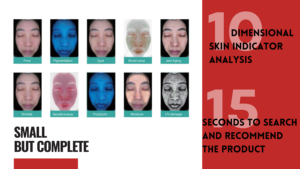 Prezzo di fabbrica <span class=keywords><strong>Scanner</strong></span> pelle <span class=keywords><strong>3D</strong></span> analizzatore di pelle portatile macchina analisi della pelle del viso AI - Product Image 3