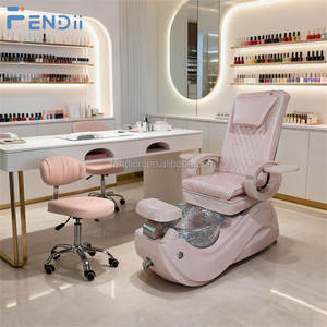 Professioneller Moderner Luxus-Pediküre-Stuhl in Rosa für Fuß-Spa und <span class=keywords><strong>Massage</strong></span> mit Wasseranschluss - Product Image 3