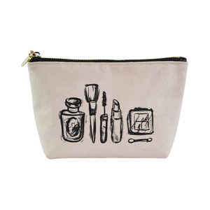 Sac de maquillage en toile écologique, sac à cosmétiques, mode Vietnam, fermeture éclair personnalisée, Senda, SRD19-013G - Product Image 4