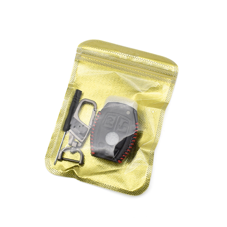 LE-CJ CKC-Be-03 Leather Key Case Cover - 3 Button Car Key Fob Shell Replacement | Vehicle Accessorie