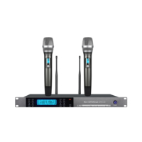 Microphone à capsule Shur-e d'origine à double canal T professionnel avec réception longue distance de microphone UHF sans fil portable