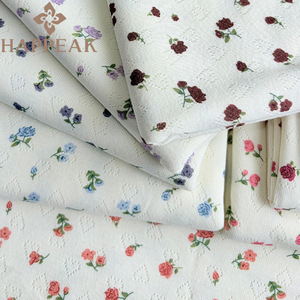 Vải dệt kim cotton mềm mại HAPPEAK, họa tiết hoa hồng vintage, kiểu dáng ren, in hoa, chất liệu jersey dành cho quần áo trẻ em và đồ ngủ - Product Image 3