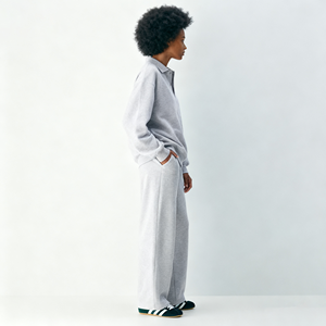 Joymay Suppliers Custom <strong>Tracksuits</strong> Fashion Style Embroidered Loose Men's Women's Sweatshirt Luxury Polo V Neck Sweatshirts Set - Product Image 4