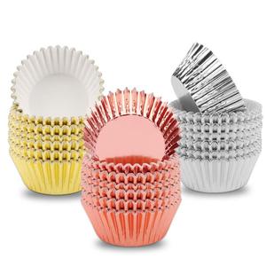 Latest Colorful Aluminum Foil Baking Cake Cup Mini Rose Gold Foil <strong>Cupcake</strong> Wrappers <strong>Cases</strong> - Product Image 1