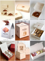 Boîte à gâteau mousse portable, étanche, réutilisable, gaufrée, écologique, en papier alimentaire, pour pâtisserie et boulangerie