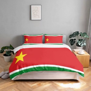 Ensemble de literie 3 pièces en coton pur avec impression du drapeau de la <span class=keywords><strong>Guadeloupe</strong></span>, matière douce pour la chambre à coucher, le dortoir et les locations de vacances - Product Image 4