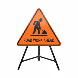 Panneaux de signalisation routière triangulaires réfléchissants en acier, sur mesure, en métal ou en PVC, pliables - Product Image 2