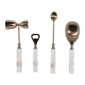 Juego de herramientas de bar para cócteles con mangos de mármol, kit de barman para el hogar, accesorios modernos para entretenimiento. - Product Image 4