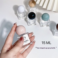 15ml Botol Semprot Parfum Isi Ulang Portabel Bentuk Bintang Lima Berbahan Kaca Tebal dengan Cetakan Sablon, Pengganti Perjalanan Kosong
