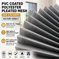 Cortina para Ventana y Puerta, Impermeable, Antipolvo, Antiinsectos, Removible, de Poliéster Recubierto de PVC, Malla Plegada Plisada para Uso en Exteriores