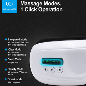 Mini riscaldamento elettrico compressione dell'aria pressione dell'aria musica massaggio agli occhi maschera per il sonno massaggiatore portatile per gli occhi con compressione calda e fredda - Product Image 6