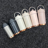 Mug isotherme en céramique à double usage grande capacité pour femme, portable, pour le bureau, le café, les voyages en extérieur