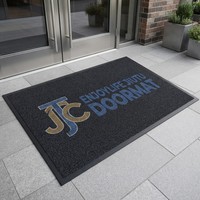 Tapis de bienvenue en PVC à logo personnalisé, antidérapants, imperméables et lavables, pour l'entrée de la maison, le bureau et l'extérieur (vente en gros)