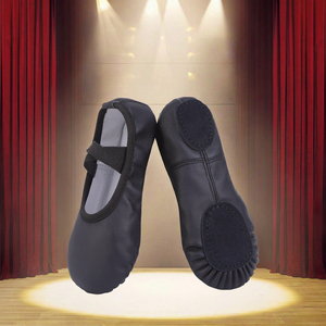 Ulicox <span class=keywords><strong>Zapatillas</strong></span> <span class=keywords><strong>de</strong></span> Ballet Clásicas para Niñas, Suela Partida <span class=keywords><strong>de</strong></span> Cuero, para Danza, Gimnasia, Yoga, Color Negro, Talla 25 - Product Image 3