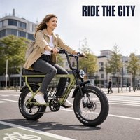 Vélo électrique à pneus larges pour adultes, pour les trajets urbains, cadre en alliage d'aluminium, moteur 750W, batterie 48V, roues larges 20x4.0, vélo de ville