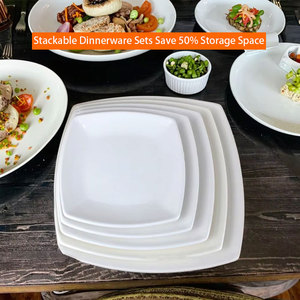 <span class=keywords><strong>Assiette</strong></span> à Salade <span class=keywords><strong>Blanche</strong></span> en Mélaminé Incassable de Haute Qualité, <span class=keywords><strong>Assiette</strong></span> Carrée en Mélaminé pour Hôtel - Product Image 2
