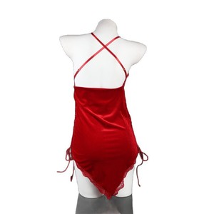 Retro French Lace Velvet Nightgown For Women Low Cut Backless <b>Suspender</b> Sleepwear 8349 - Product Image 4