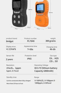 Detector de gás in1 EX/O2/CO/H2S/analisador barato super do gás de exaustão do analisador do CO do preço multi - Product Image 4