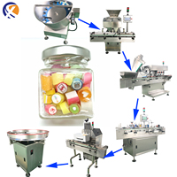 Compteur d'embouteillage de bonbons gommeux à grande vitesse à 16 canaux Machine de comptage de bonbons Machine de comptage et d'emballage de ligne