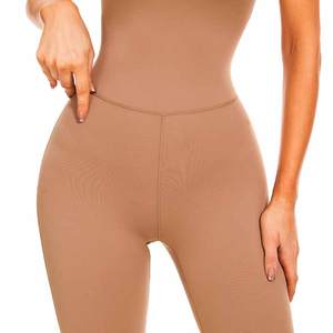 Wholesale Women Casual <strong>Unitard</strong> Flared Jumpsuit Spaghetti Straps Seamless One Piece Set Bodycon Workout Gym Yoga Jumpsuit - Product Image 4