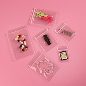 PVC trong suốt Zip khóa túi đồ trang sức nhựa tự con dấu đóng gói Pouch lưu trữ túi cho nhẫn bông tai vòng đeo tay - Product Image 6