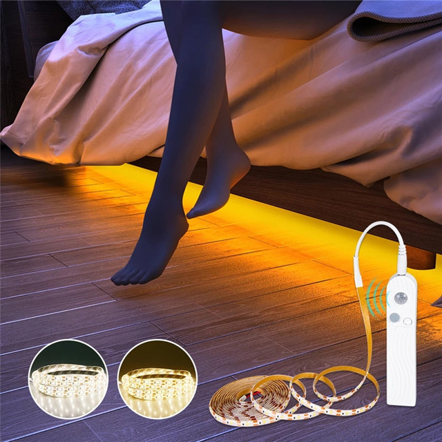 Flexible Tape Closet Bed Backlight Decoration Battery Powered Motion Sensor LED Kitchen Cabinet Light