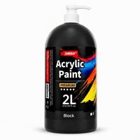 Ensemble de peinture acrylique 6 couleurs 1L/2L, flacon souple grande capacité, peinture non toxique pour enfants, graffiti et art, vente en gros et en vrac