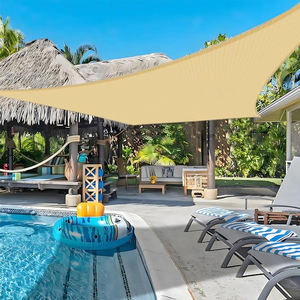 Bâche d'ombrage commerciale en tissu pour auvent, voile pare-soleil anti-UV pour terrasse 4x4m - Product Image 4