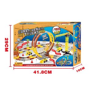 Ensemble <span class=keywords><strong>de</strong></span> pistes <span class=keywords><strong>de</strong></span> <span class=keywords><strong>course</strong></span> STEM Building: <span class=keywords><strong>piste</strong></span> <span class=keywords><strong>lumineuse</strong></span> à LED pliable avec voies ferrées flexibles et voitures à LED - Product Image 2