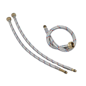 Buena calidad F1/2 aluminio Flexible trenzado manguera <span class=keywords><strong>de</strong></span> Metal cocina grifo entrada tubería <span class=keywords><strong>de</strong></span> <span class=keywords><strong>agua</strong></span> <span class=keywords><strong>para</strong></span> lavabos grifos - Product Image 1