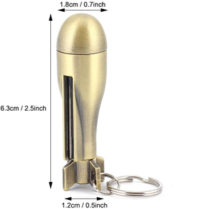 Portachiavi Matchstick fuoco partente permanente fiammifero in metallo selce portachiavi accendino cherosene ricaricabile accendino per <span class=keywords><strong>campeggio</strong></span> all'aperto - Product Image 5