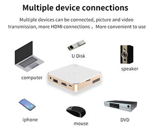 <strong>Portable</strong> Mini <strong>Projector</strong> <strong>with</strong> 1080P Resolution Built-in 2-3 Hours LED Battery 2GB RAM for Business &amp; Education Use - Product Image 6