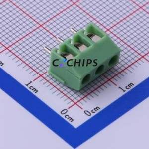 KF396-3.96-3P Screw Terminal Block Through hole Component (THT),P=3.96mm Connector 1x3P 3.96mm Green Through Hole - Product Image 1