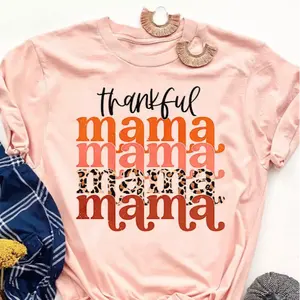Thankful Mama Leopard T-Shirt Tee