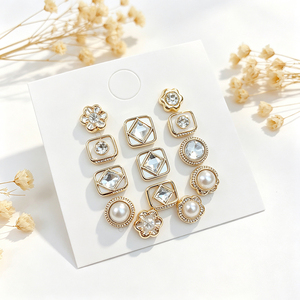 Boutons en métal doré vintage en gros, boutons ronds à tige avec motif ancre pour manteau, blazer, costume, uniforme, accessoires de couture - Product Image 3