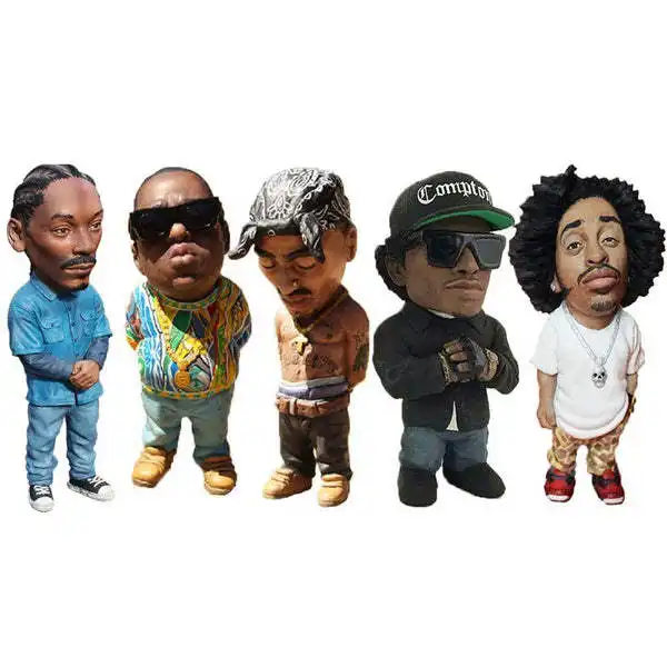 Mini Resin Ornaments Hip Hop Funny Rapper Bro Figurine Set Hip Hop Legends King Rap Music Star Resin Figure Alkyne Legend