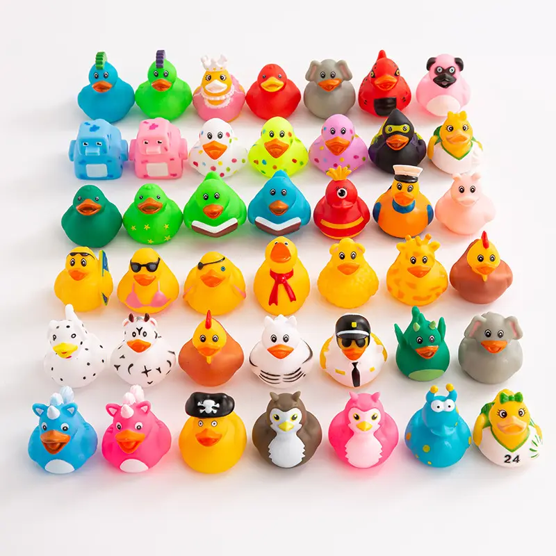 Mini canards canard en caoutchouc multicolore pour canards de bain pour enfants douches de bébé salle de classe Incentives activité de piscine Pack mixte