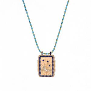 Vendite calde 18k placcato oro placcato sole cuore malocchio blu occhio smalto tarocchi gioielli non appannati oro 18k placcato ipoallergenico - Product Image 5