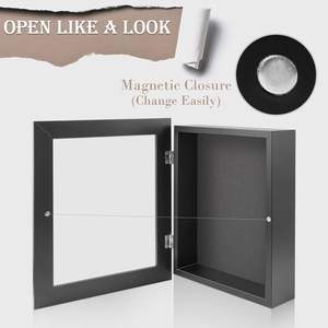 Vitrina <span class=keywords><strong>de</strong></span> marco, 2 pulgadas <span class=keywords><strong>de</strong></span> profundidad, ideal para collages, coleccionables, recuerdos, incluyendo 6 pines - Product Image 2