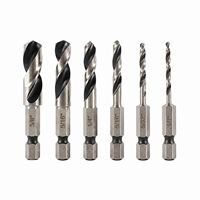 ANDUUK Jeu de forets hélicoïdaux à trois pointes en acier rapide avec queue hexagonale de 1/4 pouce pour le travail du bois