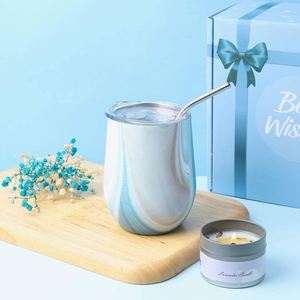 Juego de Baño de Vidrio Ecológico Color Azul Cielo, Regalos para Mujeres, Empaque Personalizado al por Mayor, Cumpleaños, Hermana, Amigas, Mamá, Recuperación Pronta - Product Image 6