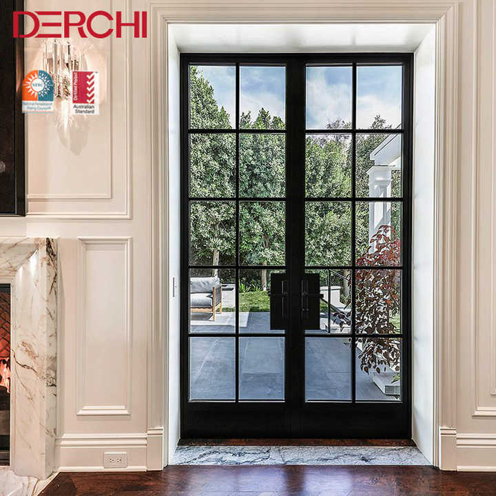Thermal Break Aluminum Profile Casement Door Design French Doors Exterior