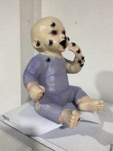 <span class=keywords><strong>Creepy</strong></span> Spider Latex Doll Style chinois Halloween Party Maisons hantées Horreur Événement Fournitures Noël Pâques - Product Image 4