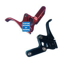 Composants de levier de poignée de jet de fabrication personnalisée accélérateur de doigt réglable en aluminium billette avec anodisation de couleur