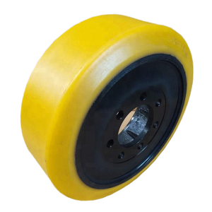 Rueda de Tracción de Poliuretano Sólido PU para Montacargas Eléctrico/Transpaleta, Larga Vida Útil, 343X140-90mm, 7 Orificios - Product Image 1