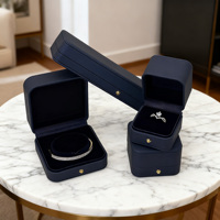 Fandiji Custom ized Logo PU Leder material Quadratischer Schmuck Verpackungs set Boxen Großhandel OEM & ODM Direkt verkauf Produkte für Ring