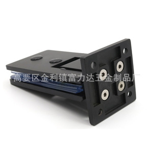 Clip double vitrage en acier inoxydable 90 degrés, noir mat, fixation murale pour paroi de douche sans cadre - Product Image 2