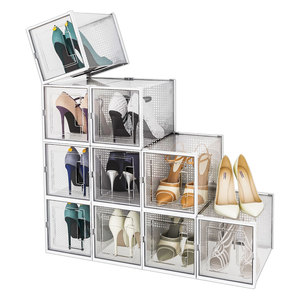 Bán Buôn PP + ABS Cao Chất Lượng Rõ Ràng Nhựa Stackable Lưu Trữ Trong Suốt Hộp Giày Rõ Ràng Với Nắp - Product Image 1