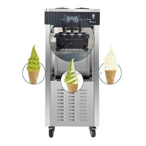 Machine à crème glacée molle, corps en acier inoxydable, système de réfrigération commercial, machine à cornets de haute qualité, utilisation facile - Product Image 1