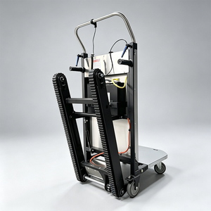 Carrello Elettrico Saliscale Pieghevole con Capacità di 400KG, Piattaforma in Acciaio Tipo Crawler per <span class=keywords><strong>Trasporto</strong></span> e Movimentazione - Product Image 2